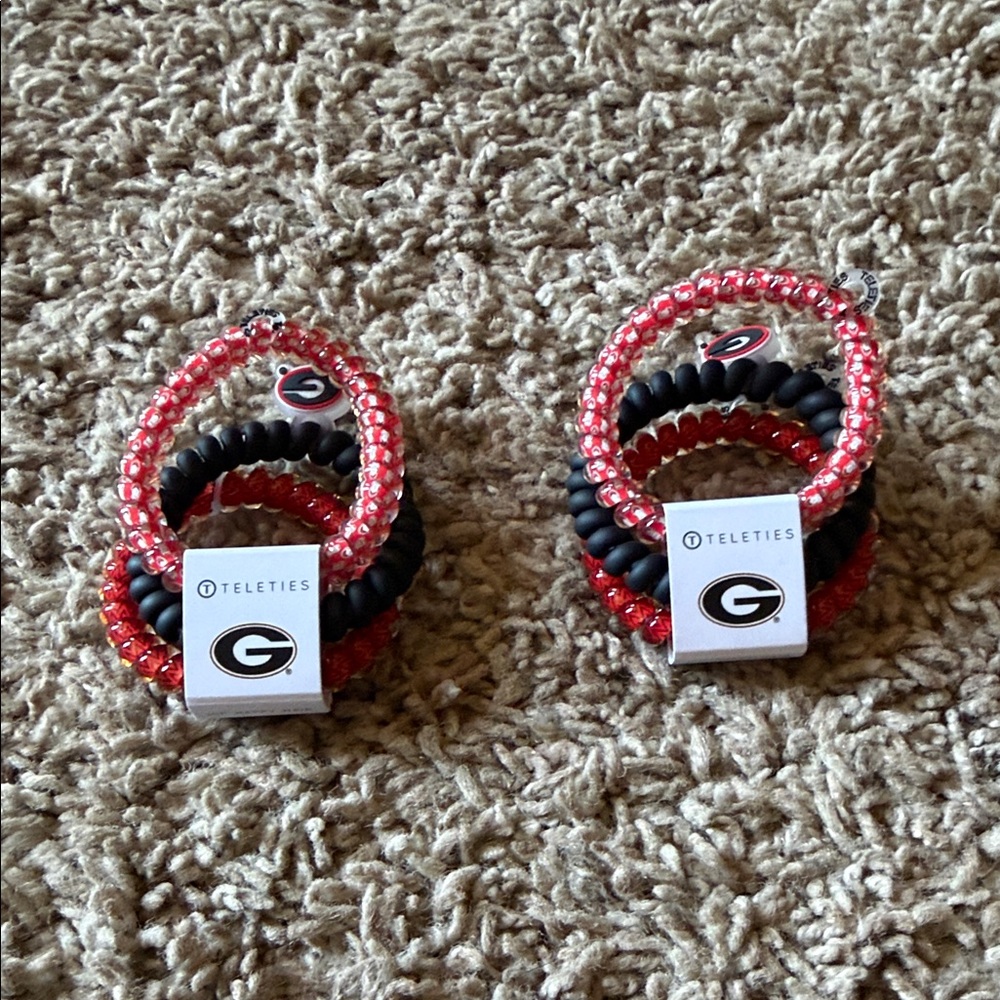 Teleties Red and Black Hair Ties Set